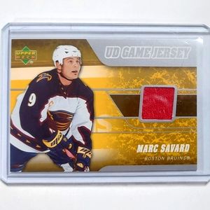 Marc Savard UD Game-Used Jersey Hockey Card Boston Bruins 2006/07